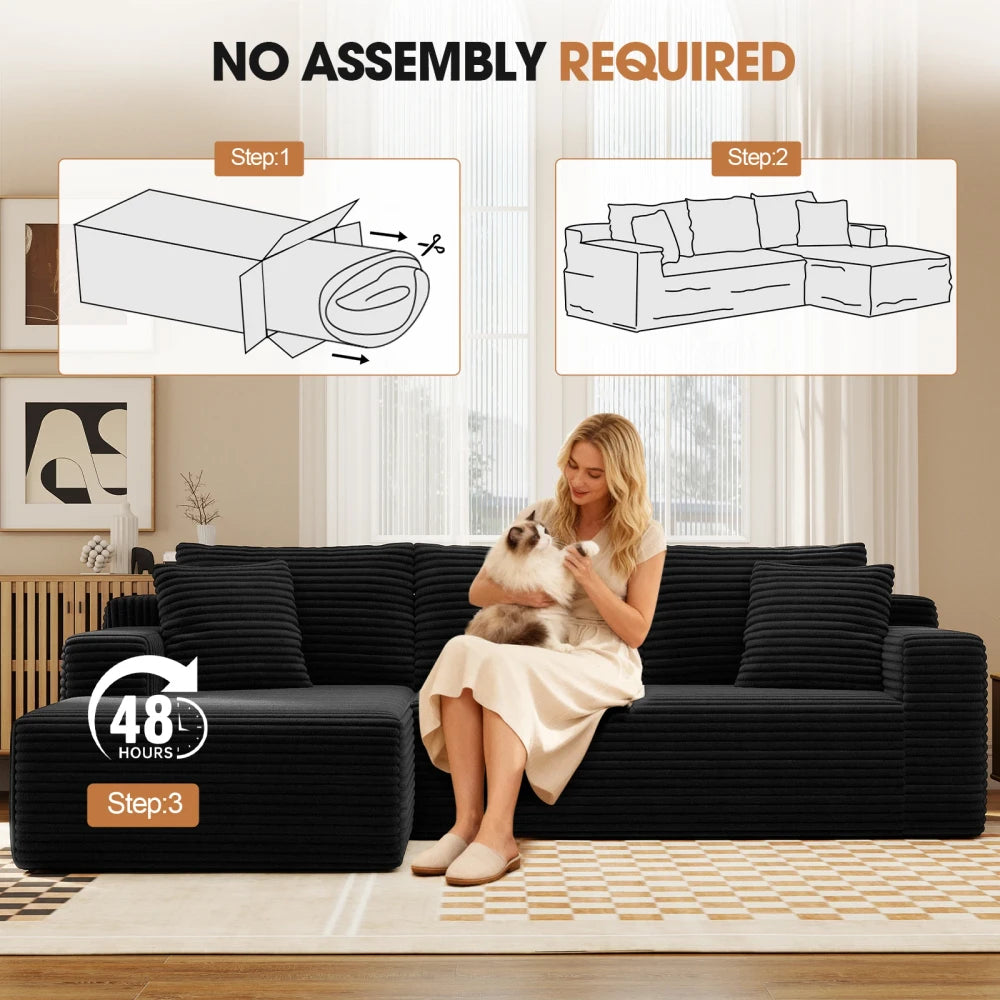 Cloud Modular Sectional Corduroy Sofa