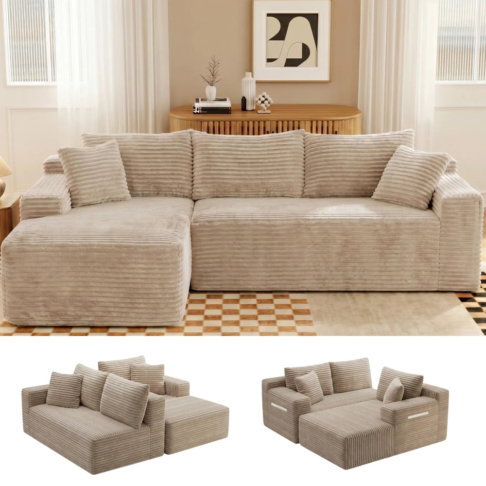 Cloud Modular Sectional Corduroy Sofa