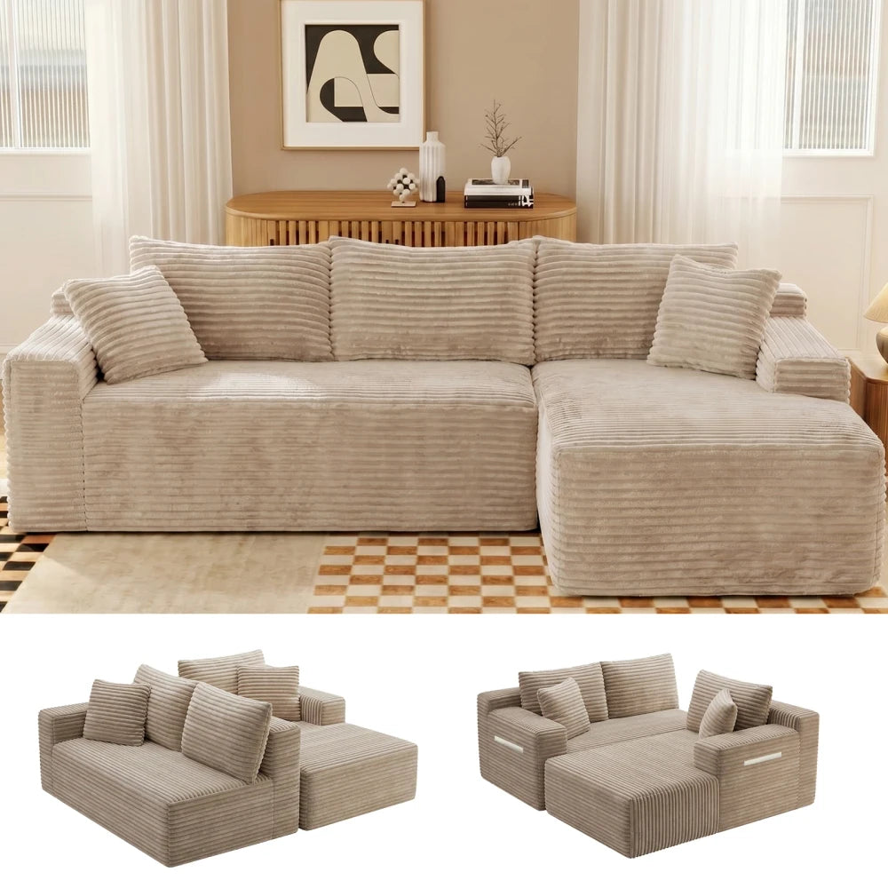 Cloud Modular Sectional Corduroy Sofa