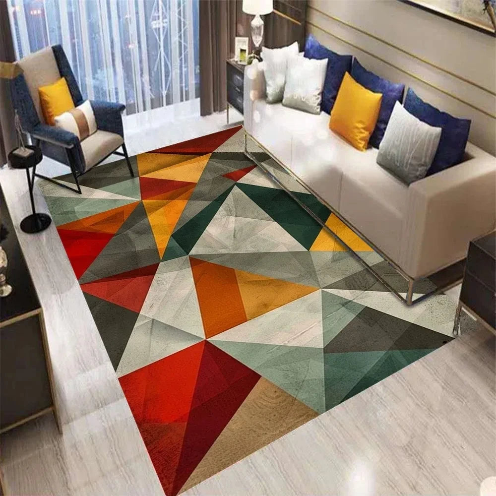 Geometric Pattern Living Room Mat