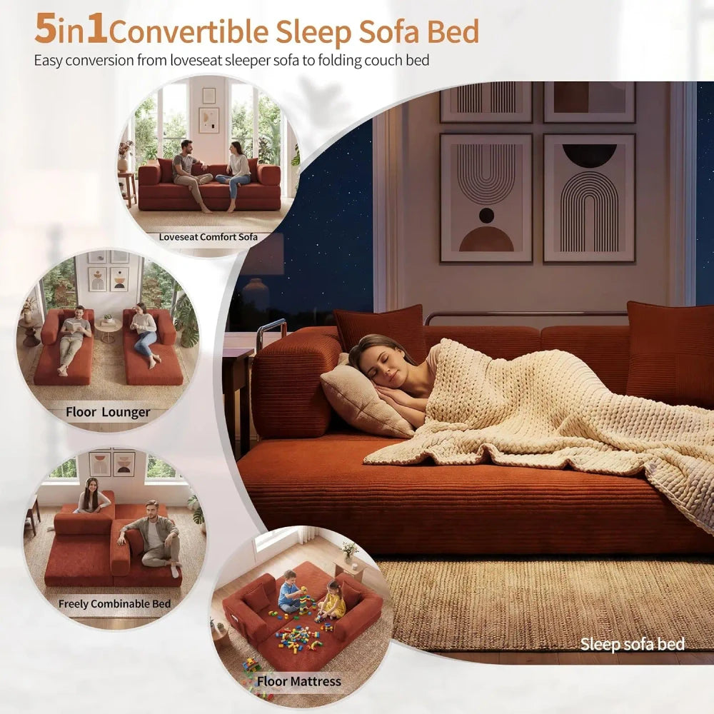 Convertible Futon Sleeper Sofa