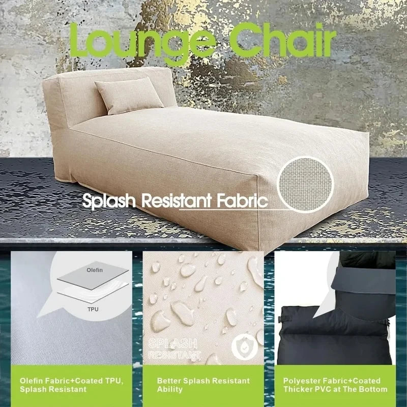 Outdoor Foam Bean Bed Sun Lounger