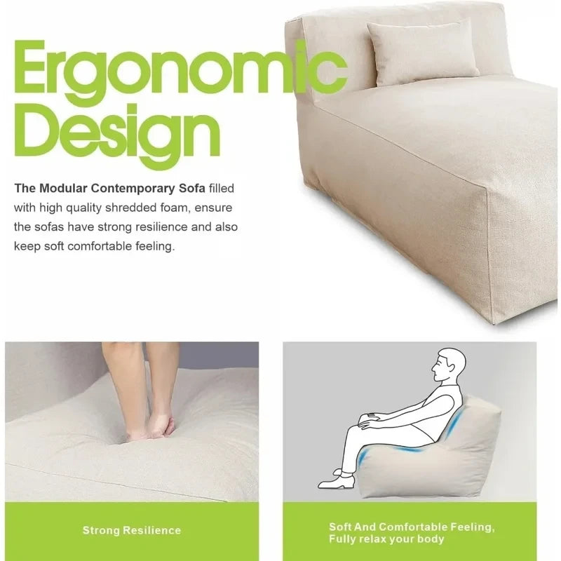 Outdoor Foam Bean Bed Sun Lounger