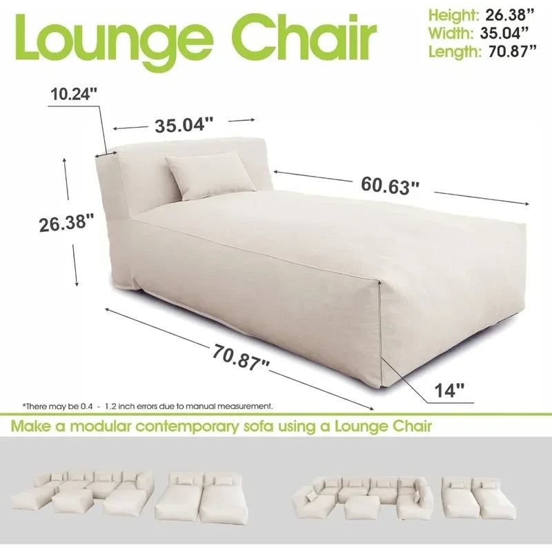 Outdoor Foam Bean Bed Sun Lounger