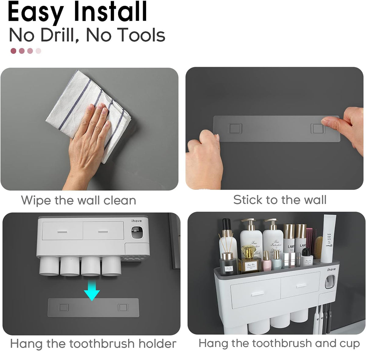 Smart Bathroom Organizer Set